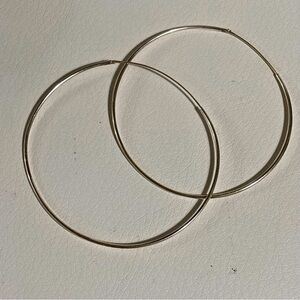 Sterling silver dainty large hoop earrings